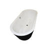 ANZZI Dualita Series Black Soaking Tub with Freestanding Faucet