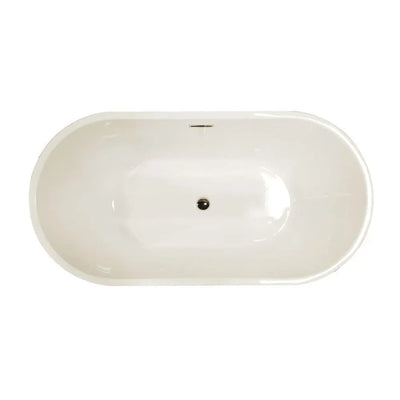 ANZZI Dualita Series Black Soaking Tub with Freestanding Faucet