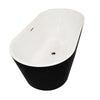 ANZZI Dualita Series Black Soaking Tub with Freestanding Faucet