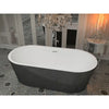 ANZZI Dualita Series Black Soaking Tub with Freestanding Faucet