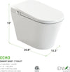 ANZZI ENVO Echo Elongated 1.28 GPF Smart Bidet Toilet in White with Auto Open, Auto Close, Auto Flush, and Heated Seat SW Corp