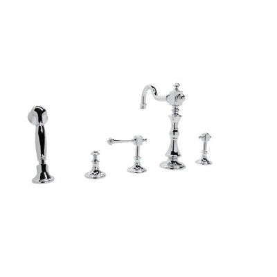 ANZZI Kitt Series FR-AZ376 3-Handle Deck-Mount Roman Tub Faucet with Handheld Sprayer in Polished Chrome