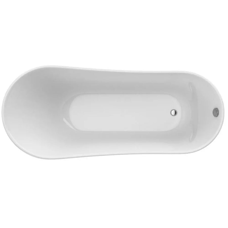 ANZZI Legion Series FT-AZ419 5.5 ft. Acrylic Clawfoot Non-Whirlpool Bathtub in White