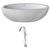 ANZZI Lusso Series 6.3 ft. Man-Made Stone Classic Freestanding Flatbottom Non-Whirlpool Bathtub in Matte White with Freestanding Faucet