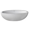 ANZZI Lusso Series 6.3 ft. Man-Made Stone Classic Freestanding Flatbottom Non-Whirlpool Bathtub in Matte White with Freestanding Faucet