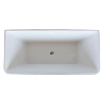 ANZZI Majanel Series FT-AZ005 5.6 ft. Acrylic Center Drain Freestanding Bathtub in Glossy White