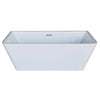 ANZZI Majanel Series FT-AZ005 5.6 ft. Acrylic Center Drain Freestanding Bathtub in Glossy White