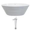 ANZZI Nimbus Series 5.6 ft. Acrylic Classic Freestanding Flatbottom Non-Whirlpool Bathtub in White with Freestanding Faucet