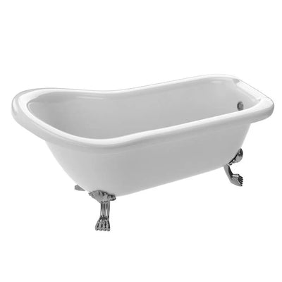 ANZZI Pegasus Series FT-AZ902b 5.5 ft. Acrylic Freestanding Clawfoot Non-Whirlpool Bathtub in White SW Corp