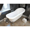 ANZZI Pegasus Series FT-AZ902b 5.5 ft. Acrylic Freestanding Clawfoot Non-Whirlpool Bathtub in White SW Corp