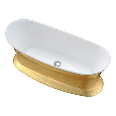 ANZZI Queen Series FT-AZ537 5.74 ft. Freestanding Bathtub in Locket Gold SW Corp