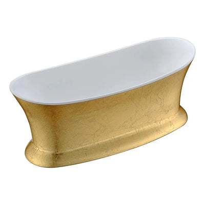 ANZZI Queen Series FT-AZ537 5.74 ft. Freestanding Bathtub in Locket Gold SW Corp