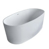 ANZZI Roccia Series FT-AZ505 5.1 ft. Man-Made Stone Center Drain Freestanding Bathtub in Matte White SW Corp