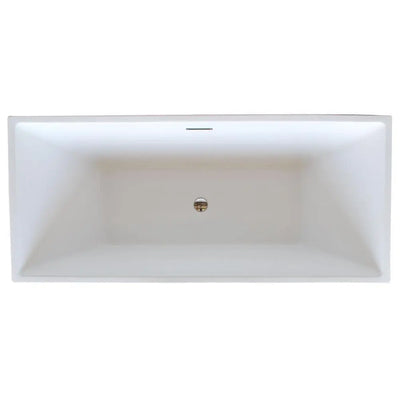 ANZZI Rook Series FT-AZ007 5.6 ft. Acrylic Center Drain Freestanding Bathtub in Glossy White SW Corp