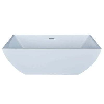 ANZZI Rook Series FT-AZ007 5.6 ft. Acrylic Center Drain Freestanding Bathtub in Glossy White SW Corp