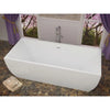 ANZZI Rook Series FT-AZ007 5.6 ft. Acrylic Center Drain Freestanding Bathtub in Glossy White SW Corp