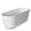 ANZZI Rossetto Series FT-AZ503 5.6 ft. Man-Made Stone Center Drain Freestanding Bathtub in Matte White SW Corp