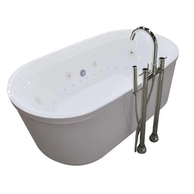 ANZZI Sol Series FS-AZ0027 3-Handle Freestanding Claw Foot Tub Faucet with Hand Shower