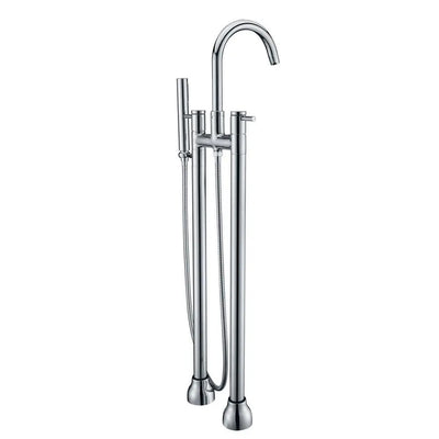 ANZZI Sol Series FS-AZ0027 3-Handle Freestanding Claw Foot Tub Faucet with Hand Shower