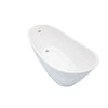 ANZZI Stratus Series 5.6 ft. Acrylic Slipper Freestanding Flatbottom Non-Whirlpool Bathtub in White with Freestanding Faucet