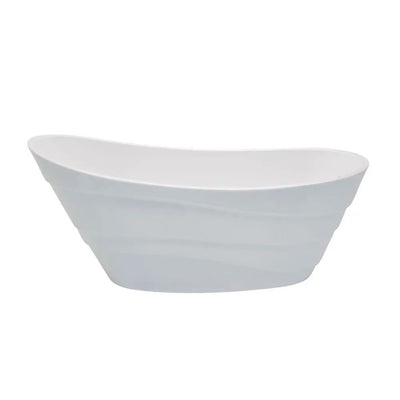 ANZZI Stratus Series FT-AZ084 5.6 ft. Acrylic Reversible Drain Freestanding Bathtub in Glossy White