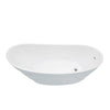 ANZZI Stratus Series FT-AZ084 5.6 ft. Acrylic Reversible Drain Freestanding Bathtub in Glossy White