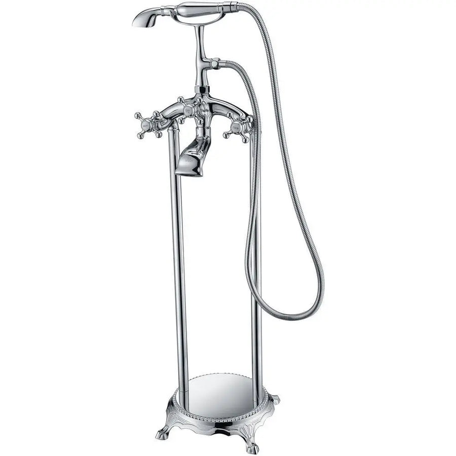 ANZZI Tugela Series FS-AZ0052 3-Handle Claw Foot Tub Faucet with Hand Shower