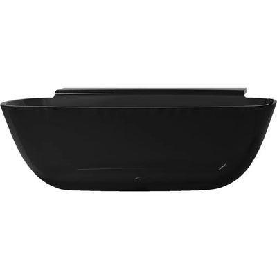 ANZZI Vida Series 5.2 ft. Man-Made Stone Center Drain Freestanding Bathtub