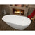 ANZZI Volo Series 5.9 ft. Man-Made Stone Classic Freestanding Flatbottom Non-Whirlpool Bathtub in Matte White with Freestanding Faucet