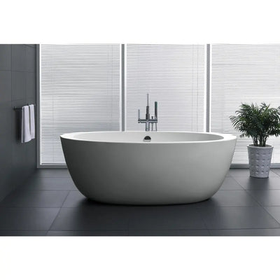 ANZZI Yield Series FT-AZ111 5.58 ft. Freestanding Bathtub in White