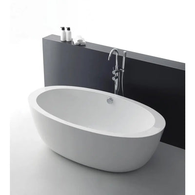 ANZZI Yield Series FT-AZ111 5.58 ft. Freestanding Bathtub in White