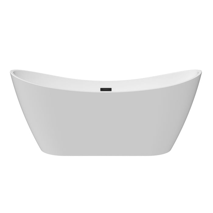 Barclay Nairobi 67" Acrylic Double Slipper Tub Matte White ATDSN67MIG Barclay Products