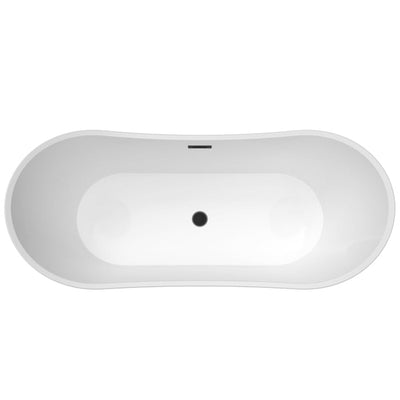 Barclay Nairobi 67" Acrylic Double Slipper Tub Matte White ATDSN67MIG Barclay Products