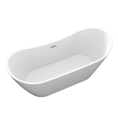 Barclay Nairobi 67" Acrylic Double Slipper Tub White ATDSN67MIG Barclay Products