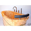 Alfi Brand AB1136 61" Free Standing Cedar Wood Bath Tub with Chrome Tub Filler