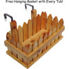 Alfi Brand AB1139 61" Free Standing Cedar Wooden Bathtub with Fixtures & Headrest
