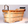 Alfi Brand AB1148 59" Free Standing Wood Bath Tub with Chrome Tub Filler