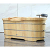 Alfi Brand AB1163 61" Free Standing Wood Bath with Cushion Headrest Alfi Trade Inc