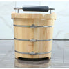 Alfi Brand AB1163 61" Free Standing Wood Bath with Cushion Headrest Alfi Trade Inc
