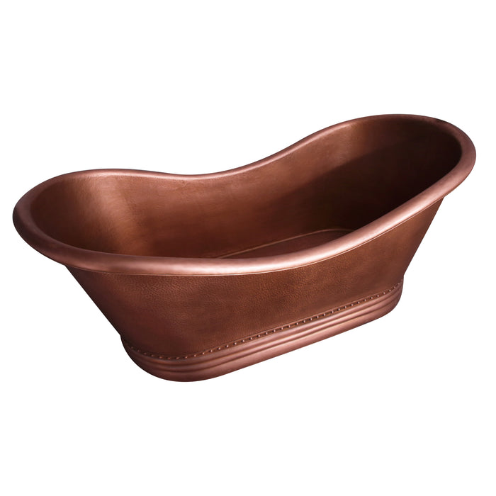 Barclay Amara COTDSN72P-AC 72" Copper Double Slipper Freestanding Tub Barclay Products