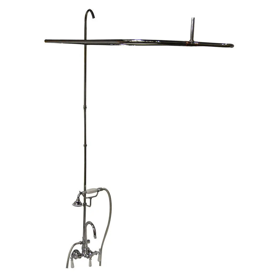 BARCLAY PRODUCTS 4143 CODE RECTANGULAR SHOWER UNIT - Handheld shower with cradle and 59” hose, For cast iron tub use only Barclay Products