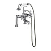 Barclay 4601 Clawfoot Tub Filler – Elephant Spout, Hand Held Shower, 6″ Elbow Mounts