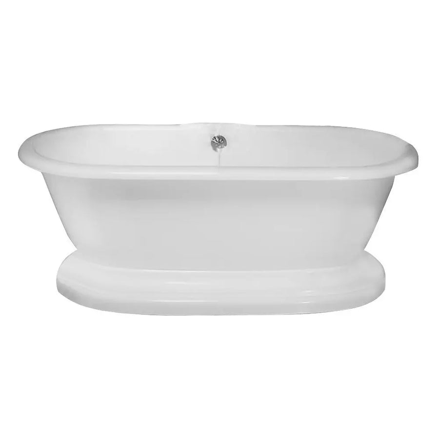 Barclay ATDRN59B-WH Carrie 59" Acrylic Double Roll Top Premium Tub on Base.