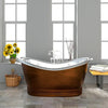 Barclay Ankara 66" Copper Double Slipper Freestanding Tub Barclay Products