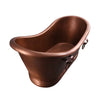 Barclay - Bolero 72" Copper Double Slipper Freestanding Tub on Base - COTDSN72S-AC Barclay Products