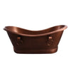 Barclay - Bolero 72" Copper Double Slipper Freestanding Tub on Base - COTDSN72S-AC Barclay Products