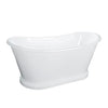 Barclay CTBATN66-WH Raynor Premium 66" Cast Iron Bateau Freestanding Tub Without Faucet Holes Barclay Products