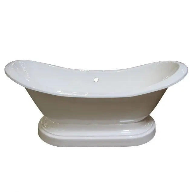 Barclay CTDSHB-WH Marshall Cast Iron Double Slipper Freestanding Tub with Base