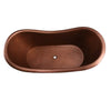 Barclay Calumet COTDSN66L-SAC 66"Copper Double Slipper Freestanding Tub Barclay Products