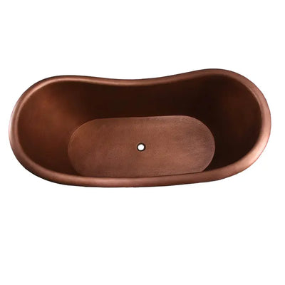 Barclay Calumet COTDSN66L-SAC 66"Copper Double Slipper Freestanding Tub Barclay Products